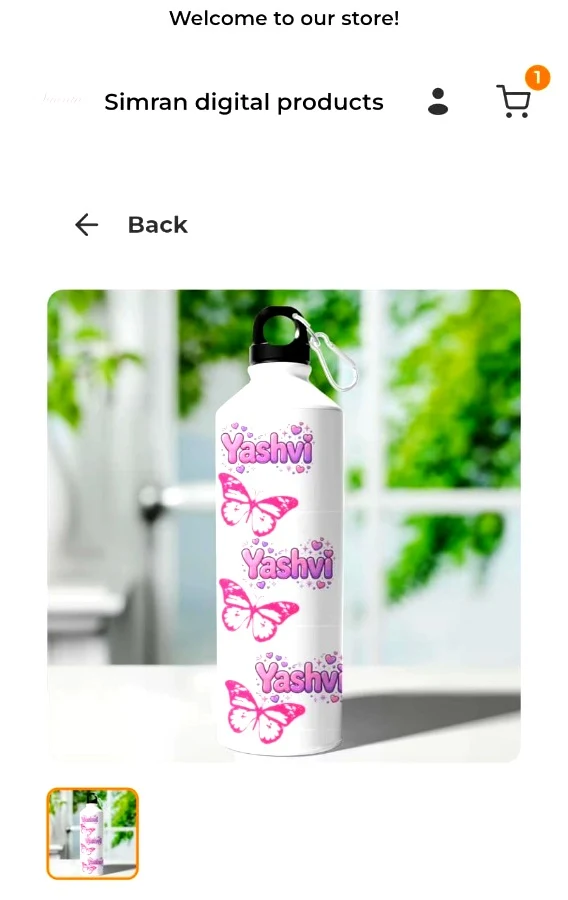 Kids name on bottle