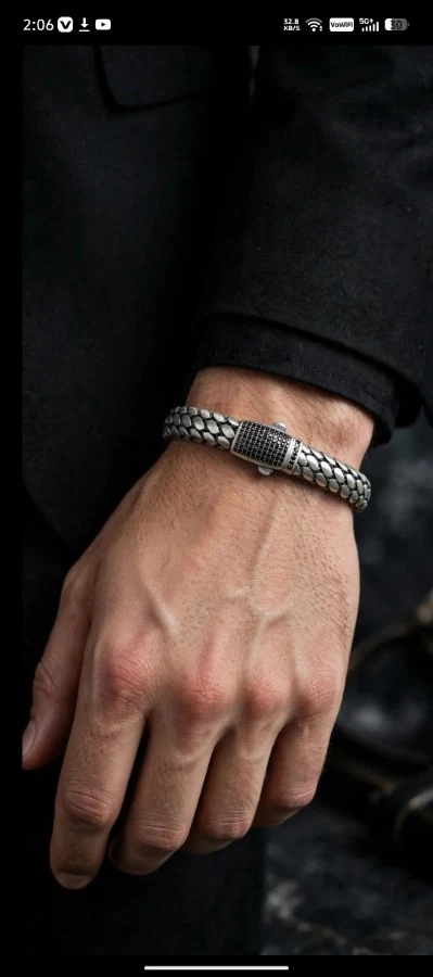 Sterling Silver Gents Braslet