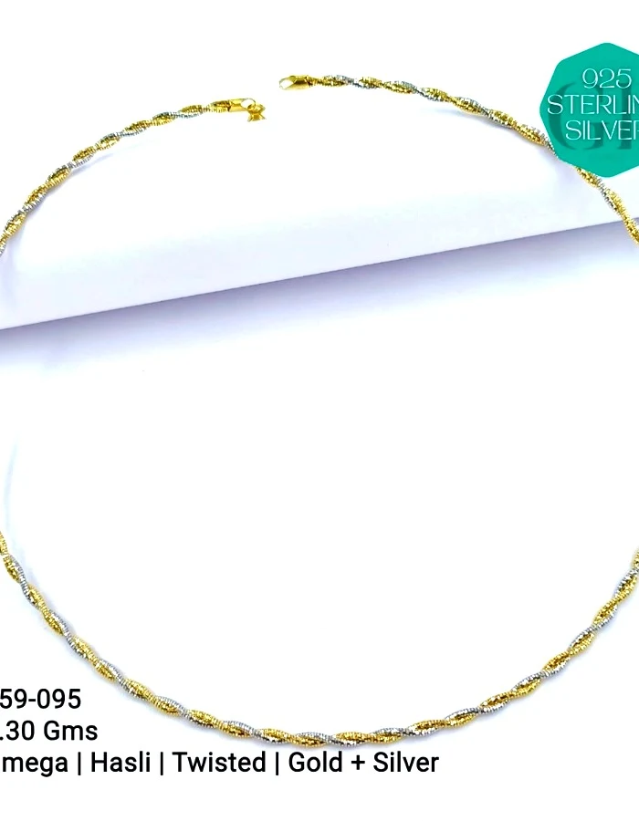 Silver twisted chain