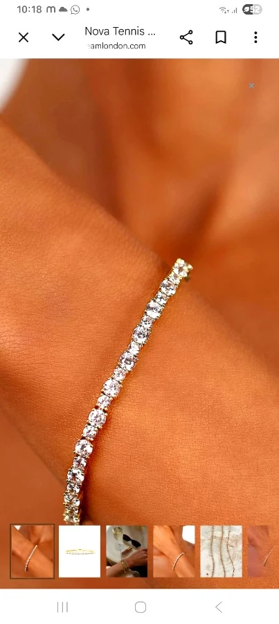 Silver tennis bracelet